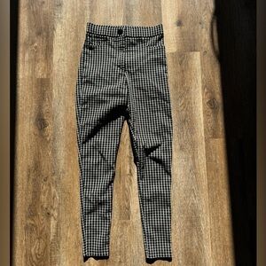 Zara Black and White Checkered Pants